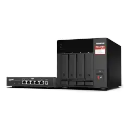 Serveur NAS - 4 Baies - SATA 6Gb - s - RAID RAID 0, 1, 5, 6, 10, JBOD - RAM 8 Go - 2.5 Gigabit Et... (TS-473A-SW5T)_1