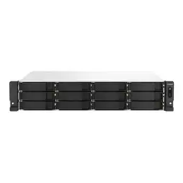 QNAP TS-1264U-RP - Serveur NAS - 12 Baies - rack-montable - SATA 6Gb - s - RAID RAID 0, 1, 5, 6... (TS-1264U-RP-8G)_1