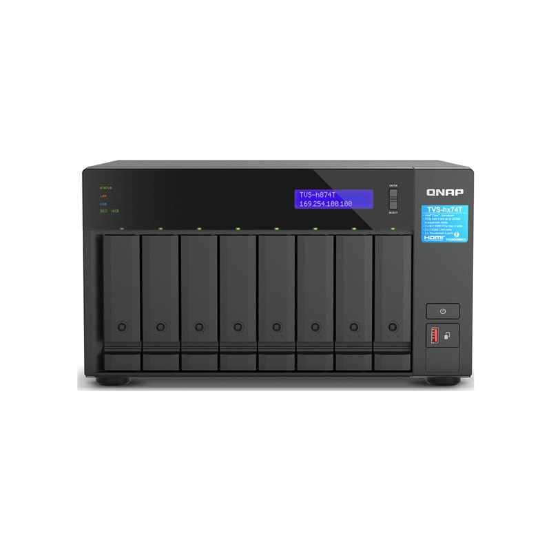 Serveur NAS - 8 Baies - SATA 6Gb - s - RAID JBOD, 0, 1, 5, 6, 10, 50, 60 - RAM 32 Go - 2.5 Gi... (TVS-H874T-I7-32G)_1
