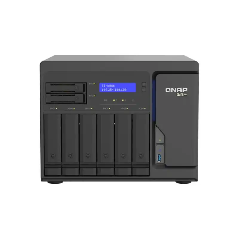 QNAP TS-h886 - Serveur NAS - 8 Baies - SATA 6Gb - s - RAID RAID 0, 1, 5, 6, 10, 50, JBOD, 60,... (TS-H886-D1602-8G)_1