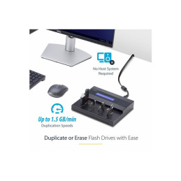 Copieur de lecteur flash USB - 1 à 7 clés USB - Nettoyage de données - Duplicateur USB - 7 Baies - C... (USBDUPE17)_10