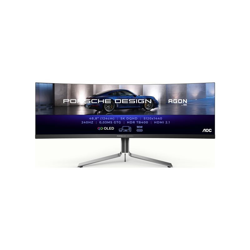 Moniteur OLED - jeux - incurvé - USB - 49" - 5120 x 1440 5K @ 240 Hz - 3000:1 - DisplayHDR 400 True Black... (PD49)_1