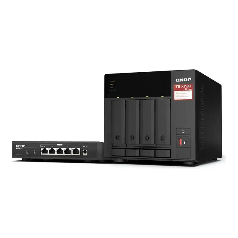 QNAP TS-473A - Serveur NAS - 4 Baies - SATA 6Gb - s - RAID RAID 0, 1, 5, 6, 10, JBOD - RAM 8 Go -... (TS-473A-SW5T)_1