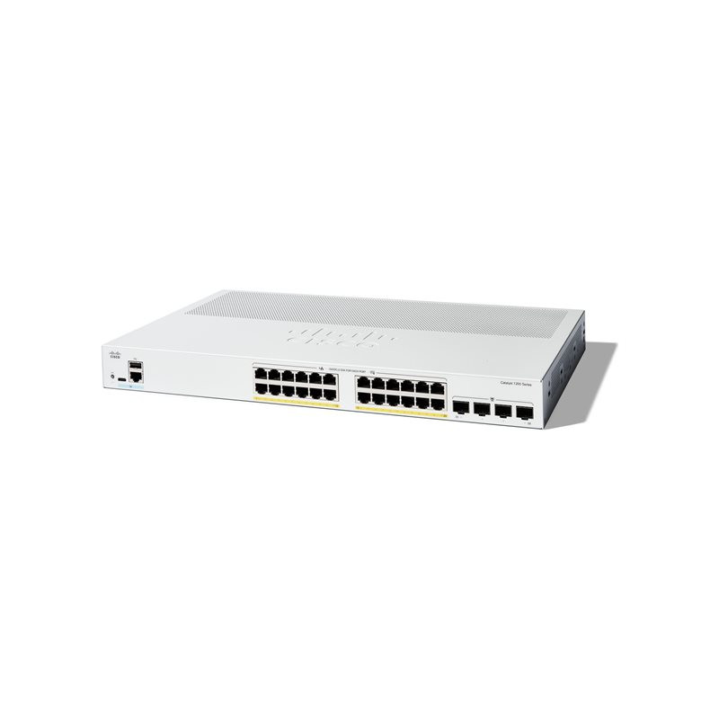 Commutateur - C3 - intelligent - 24 x 10 - 100 - 1000Base-T + 4 x 10 Gigabit SFP+ - Montable sur ... (C1200-24P-4G)_1