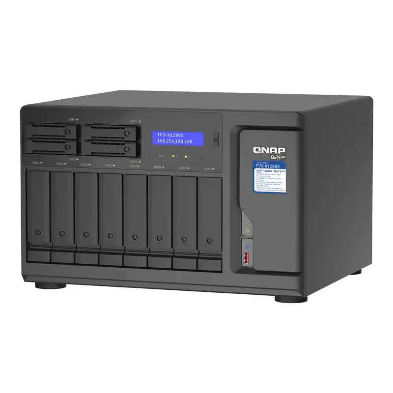 QNAP TVS-h1288X - Serveur NAS - 12 Baies - SATA 6Gb - s - RAID RAID 0, 1, 5, 6, 10, 50, J... (TVS-H1288X-W1250-16G)_1