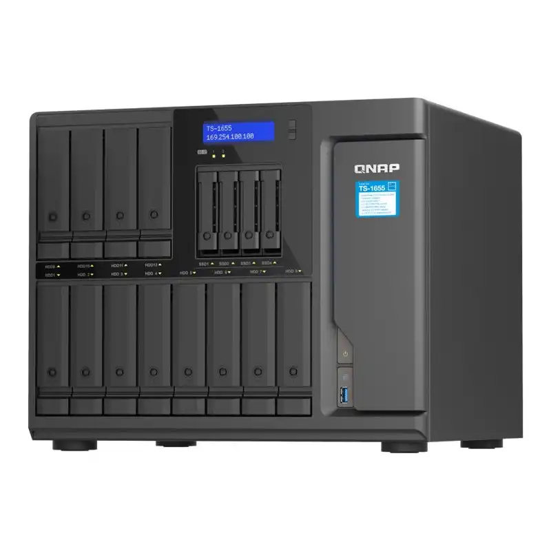 QNAP TS-1655 - Serveur NAS - 16 Baies - SATA 6Gb - s - RAID RAID 0, 1, 5, 6, 10, 50, JBOD, 60 - RAM... (TS-1655-8G)_1