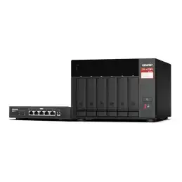 Serveur NAS - 6 Baies - SATA 6Gb - s - RAID RAID 0, 1, 5, 6, 10, 50, JBOD, 60 - RAM 8 Go - 2.5 Gi... (TS-673A-SW5T)_1