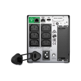 Onduleur - CA 220 - 230 - 240 V - 500 Watt - 750 VA - RS-232, USB - connecteurs de sortie : 6 - noir ... (SMT750IC)_2