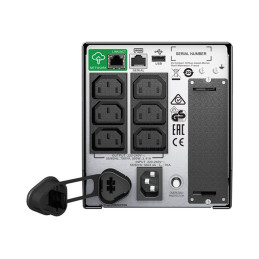 Onduleur - CA 220 - 230 - 240 V - 500 Watt - 750 VA - RS-232, USB - connecteurs de sortie : 6 - noir ... (SMT750IC)_3