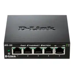 D-Link DES 105 - Commutateur - 5 x 10 - 100 - de bureau (DES-105/E)_2