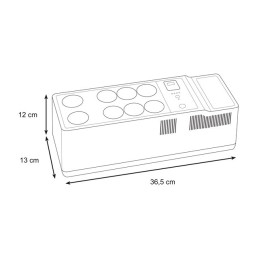 Onduleur - CA 220 - 230 V - 400 Watt - 650 VA - USB - connecteurs de sortie : 8 - France, Belgique ... (BE650G2-FR)_8