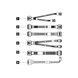 Kit de câbles de stockage - pour châssis 2,5" SAS - SATA avant BP1 - pour ThinkSystem SR650 V3 7D76 (4X97A82933)_1
