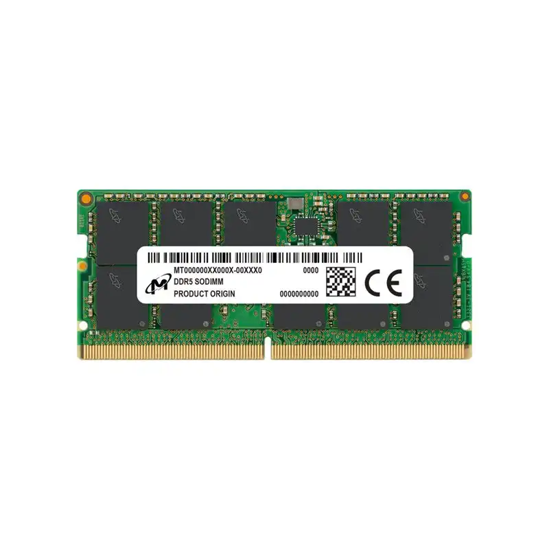 Micron - DDR5 - module - 32 Go - SO DIMM 262 broches - 5600 MHz - PC5-44800 - CL46 - ECC (MTC20C2085S1TC56BR)_1 Micron - DDR5 - module - 32 Go - SO DIMM 262 broches - 5600 MHz - PC5-44800 - CL46 - ECC (MTC20C2085S1TC56BR)_1