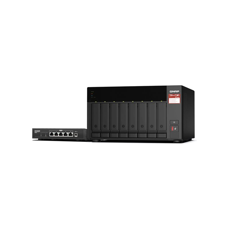 Serveur NAS - 8 Baies - SATA 6Gb - s - RAID RAID 0, 1, 5, 6, 10, 50, JBOD, 60 - RAM 8 Go - 2.5 Gi... (TS-873A-SW5T)_1