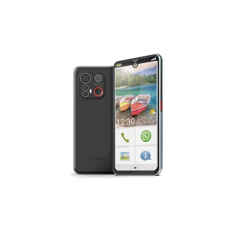 emporia SMART.6 - 5G smartphone - RAM 6 Go - Mémoire interne 128 Go - microSD slot - Écran LCD - 6.58" ... (E6_001)_1