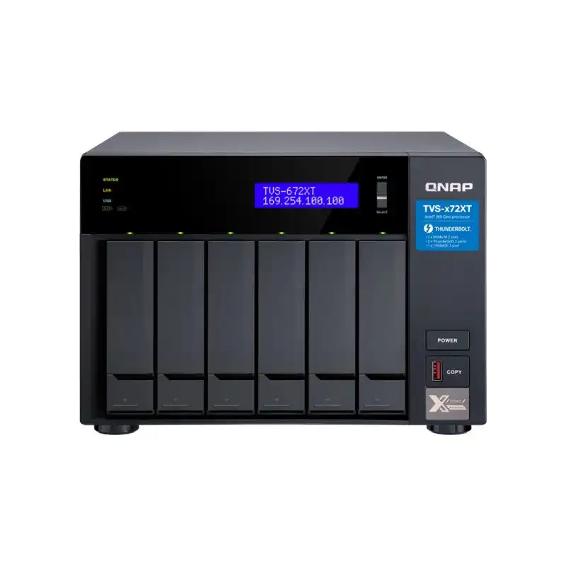 Serveur NAS - 6 Baies - SATA 6Gb - s - RAID 0, 1, 5, 6, 10, 50, JBOD - RAM 8 Go - Gigabit Ethe... (TVS-672XT-I3-8G)_1