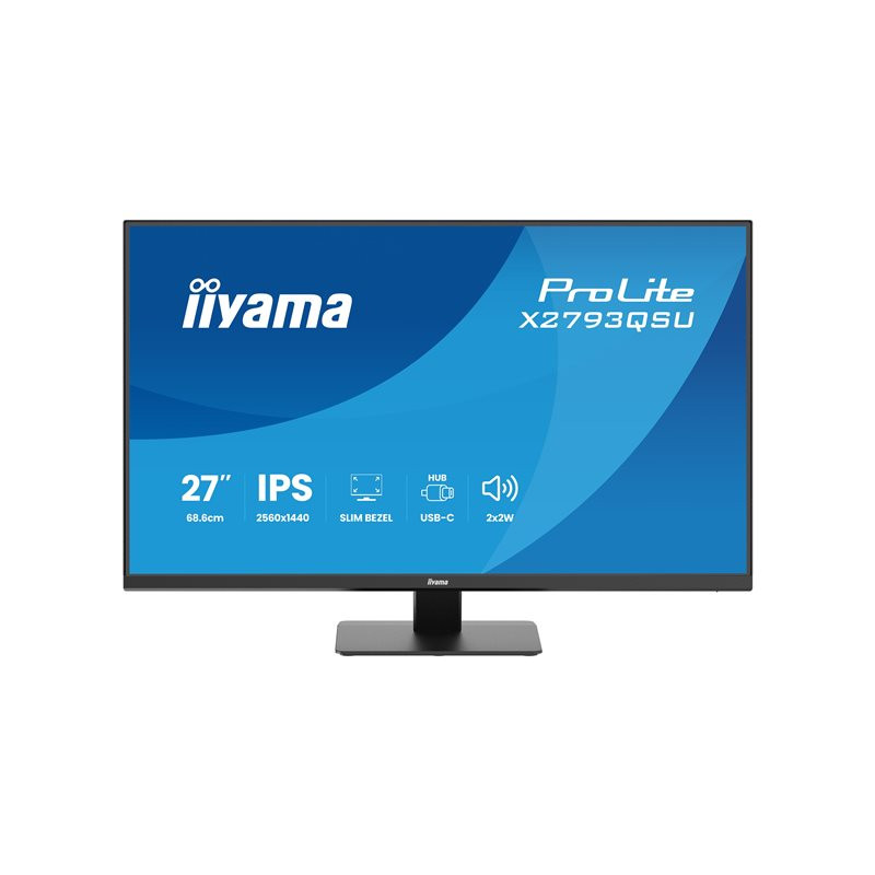 iiyama ProLite - Écran LED - 27" - 2560 x 1440 QHD @ 75 Hz - IPS - 350 cd - m² - 1000:1 - 1 ms - H... (X2793QSU-B1)_1
