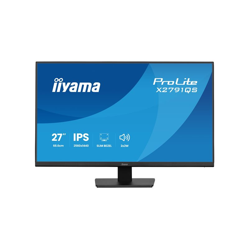 iiyama ProLite - Écran LED - 27" - 2560 x 1440 QHD @ 75 Hz - IPS - 350 cd - m² - 1000:1 - 1 ms - HD... (X2791QS-B1)_1