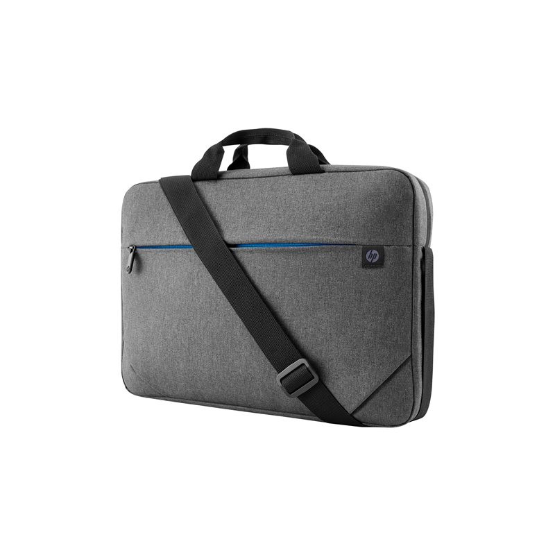Sacoche pour ordinateur portable - 15.6" - noir et gris, fermeture éclair bleue (1E7D7AA)_1