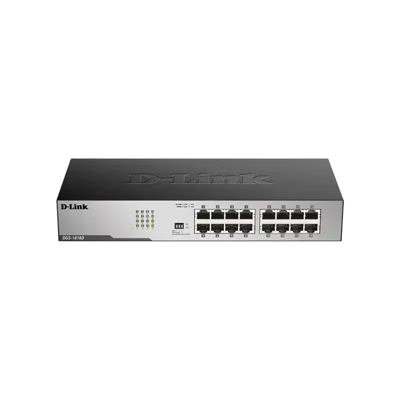 D-Link DGS 1016D - Commutateur - 16 x 10 - 100 - 1000 - de bureau (DGS-1016D/E)_1 D-Link DGS 1016D - Commutateur - 16 x 10 - 100 - 1000 - de bureau (DGS-1016D/E)_1