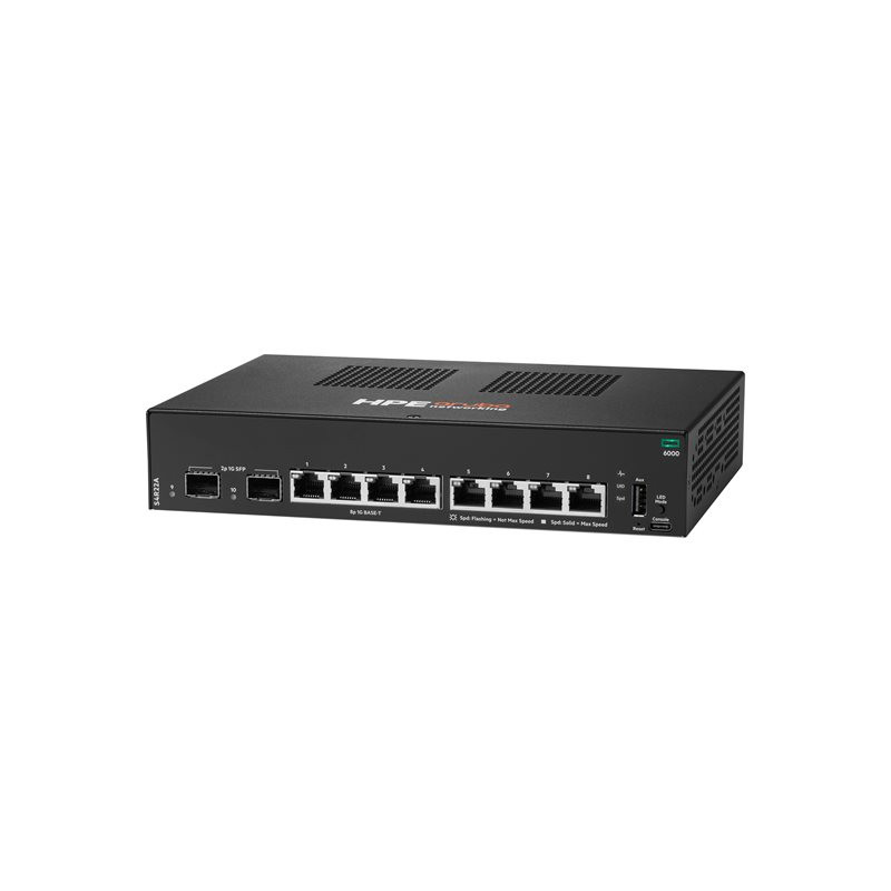 HPE Aruba Networking CX 6000 8p 10M - 100M - 1G 2p SFP 1G Switch - Commutateur - Géré - 8 x 10 - 100... (S4R22AABB)_1