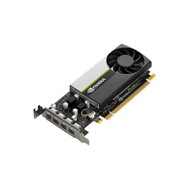 NVIDIA T1000 - Carte graphique - T1000 - 4 Go GDDR6 - PCIe 3.0 x16 profil bas - 4 x Mini Di... (900-5G172-2250-000)_1