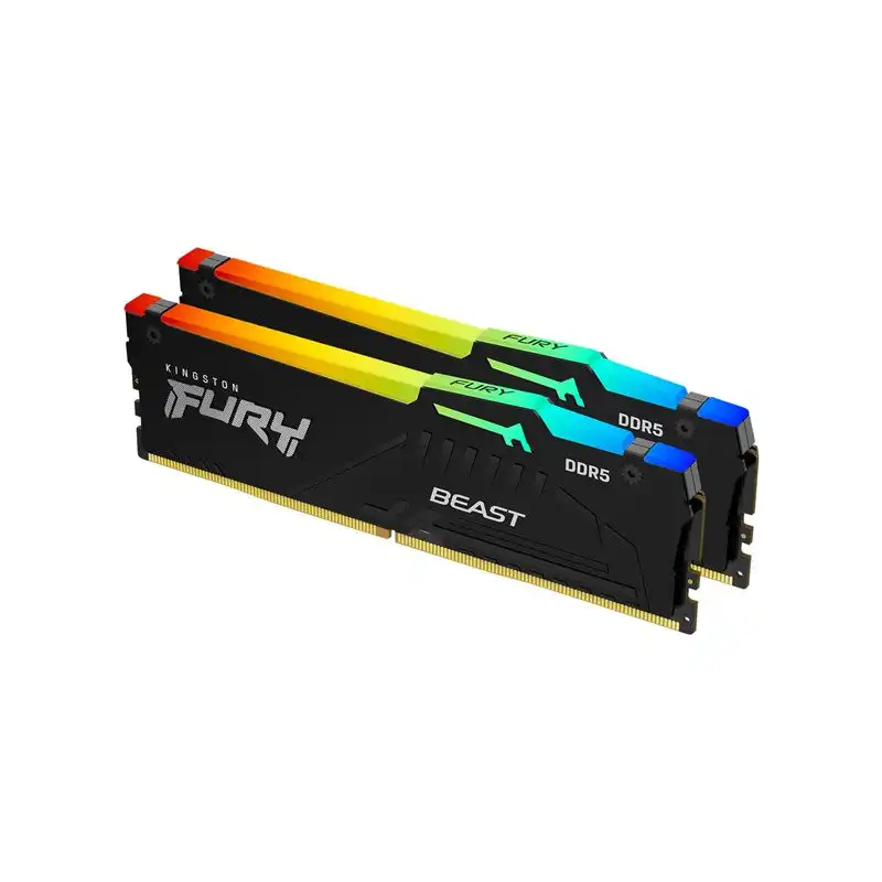 Kingston FURY Beast RGB - DDR5 - kit - 32 Go: 2 x 16 Go - DIMM 288 broches - 6000 MHz - PC5... (KF560C36BBE2AK2-32)_1