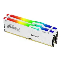 Kingston FURY Beast RGB - DDR5 - kit - 32 Go: 2 x 16 Go - DIMM 288 broches - 6000 MHz - PC5... (KF560C36BWE2AK2-32)_1