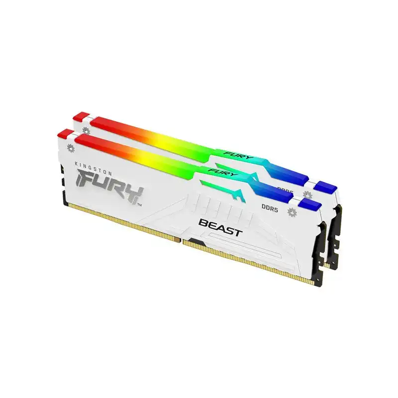 Kingston FURY Beast RGB - DDR5 - kit - 32 Go: 2 x 16 Go - DIMM 288 broches - 6000 MHz - PC5... (KF560C36BWE2AK2-32)_1