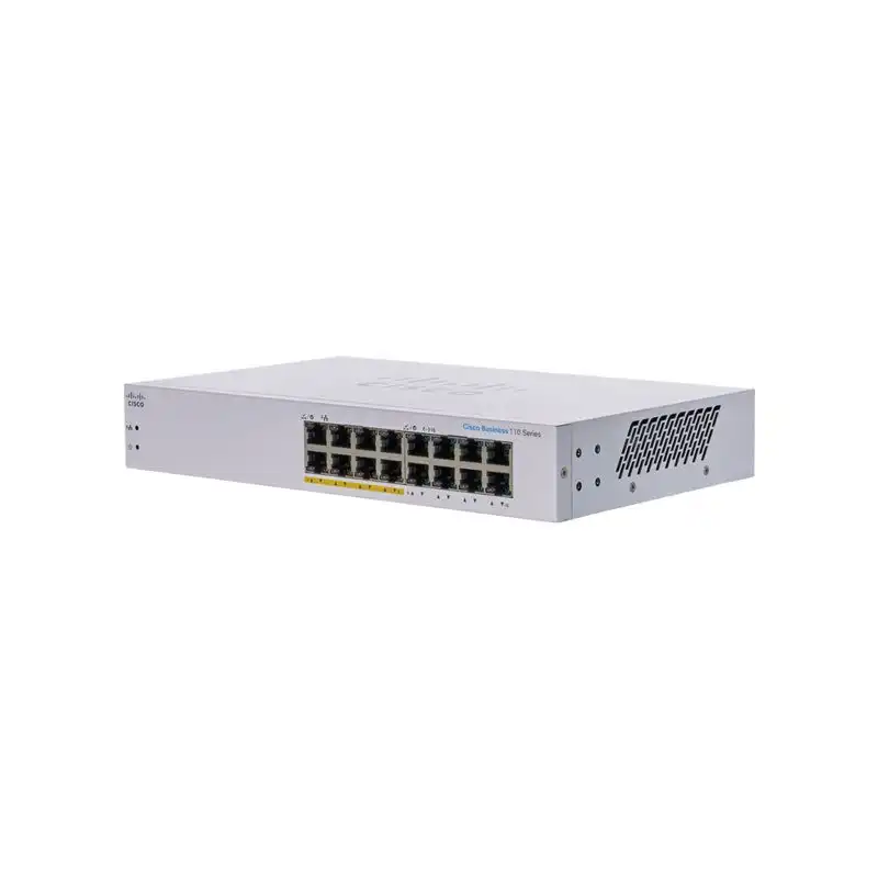 Cisco Business 110 Series 110-16PP - Commutateur - non géré - 8 x 10 - 100 - 1000 (PoE) + 8 x 1... (CBS110-16PP-UK)_1