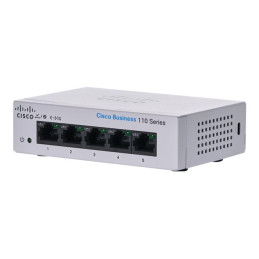 Cisco Business 110 Series 110-5T-D - Commutateur - non géré - 5 x 10 - 100 - 1000 - de bureau, ... (CBS110-5T-D-UK)_1