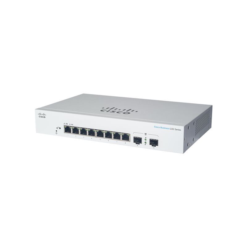 Commutateur - intelligent - 8 x 10 - 100 - 1000 (PoE+) + 2 x Gigabit SFP (liaison montante)... (CBS220-8FP-E-2G-EU)_1