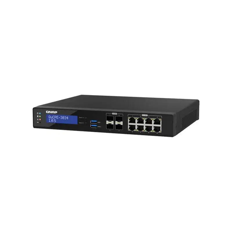 QNAP QuCPE-3034 - Appareil de virtualisation - 10GbE, 2.5GbE - géré par le Cloud - rack-... (QUCPE-3034-C3758R-16G)_1