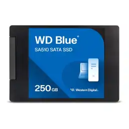 WD Blue SA510 WDS250G3B0A - SSD - 250 Go - interne - 2.5" - SATA 6Gb - s - bleu (WDS250G3B0A-00AXR0)_1