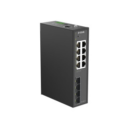 Smart L2Industriel8 ports Gigabit & 4 ports SFP Gigabit - Format Rail-DIN - Temperature etendue -4... (DIS-210G-12)_1
