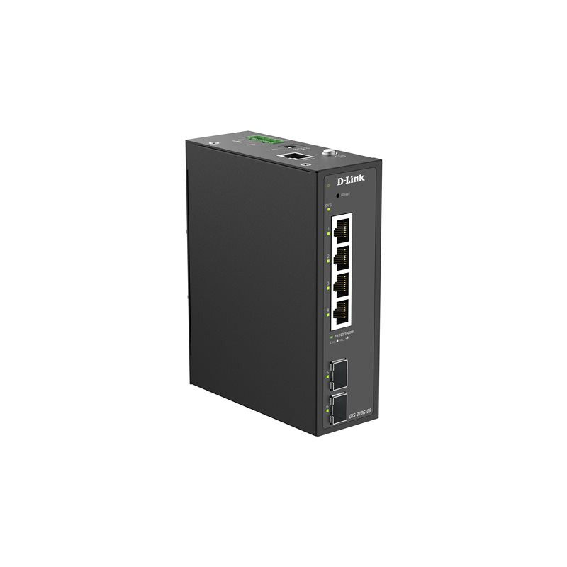 Smart L2Industriel4 ports Gigabit & 2 ports SFP Gigabit - Format Rail-DIN - Temperature etendue -4... (DIS-210G-06)_1