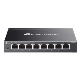 TP-Link Omada V1 - Commutateur - Géré - 8 x 10 - 100 - 1000Base-T - de bureau, fixation murale (ES208G)_1