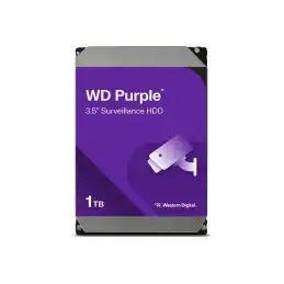 WD Purple - Disque dur - 1 To - interne - 3.5" - SATA 6Gb - s - 5400 tours - min - mémoire tampon : 6... (WD10PURZ)_1