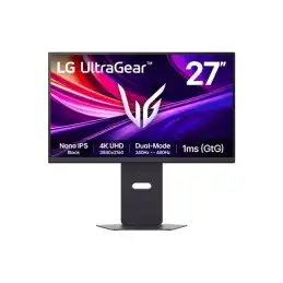 LG UltraGear - Écran LED - jeux - 27" - 3840 x 2160 4K @ 240 Hz - Nano IPS Noir - 450 cd - m² - 2000... (27G850A-B)_1
