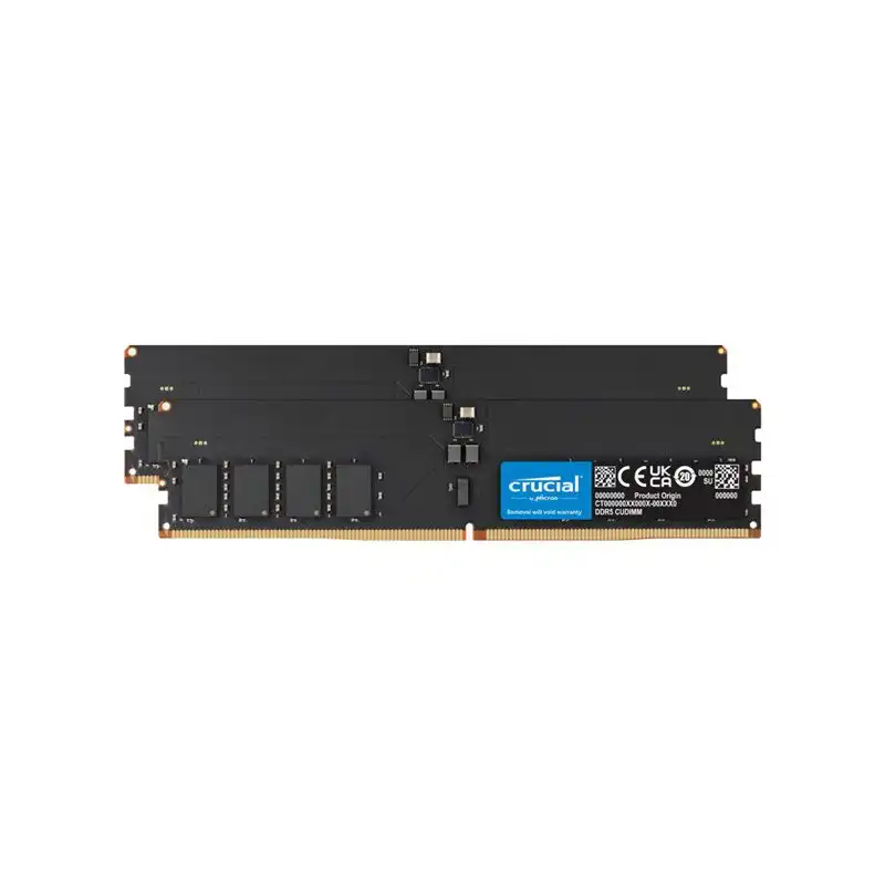 Crucial - DDR5 - kit - 32 Go: 2 x 16 Go - DIMM 288 broches - 3200 MHz - PC5-51200 - CL52 - 1.1... (CT2K16G64C52CU5)_1