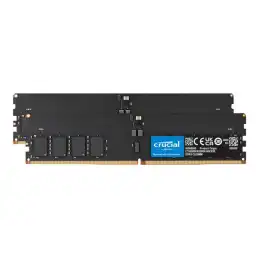 Crucial - DDR5 - module - 128 Go: 2 x 64 Go - DIMM 288 broches - 3200 MHz - PC5-51200 - CL52 -... (CT2K64G64C52CU5)_1