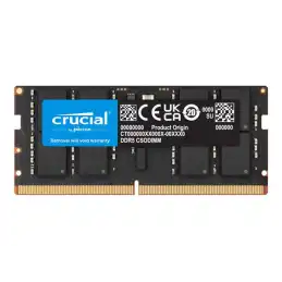 Crucial - DDR5 - module - 16 Go - SO DIMM 262 broches - 3200 MHz - PC5-51200 - CL52 - 1.1 V - ho... (CT16G64C52CS5)_1