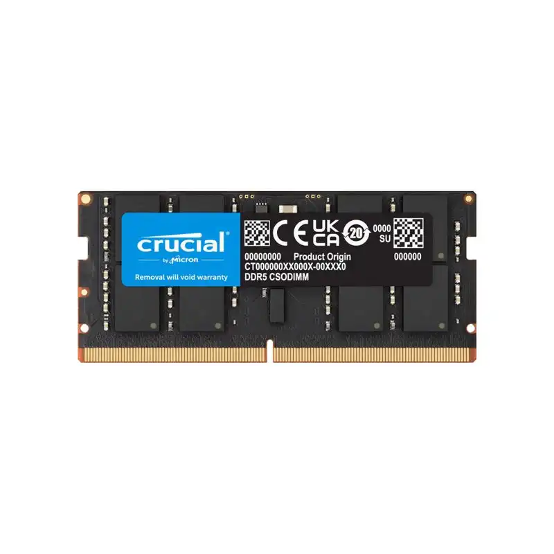 Crucial - DDR5 - module - 32 Go - SO DIMM 262 broches - 3200 MHz - PC5-51200 - CL52 - 1.1 V - ho... (CT32G64C52CS5)_1