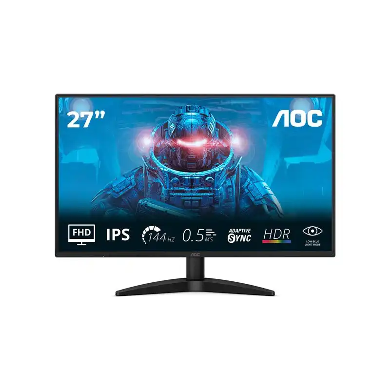 AOC - Écran LED - 27" - 1920 x 1080 Full HD (1080p) @ 144 kHz - IPS - 1500:1 - HDR10 - 0.5 ms - HDMI, D... (27B36X)_1