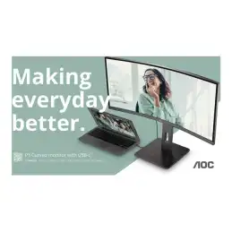 AOC Pro-line - P3 Series - écran LED - incurvé - 34" - 3440 x 1440 UWQHD @ 100 Hz - VA - 300 cd - m² ... (CU34P3CV)_3