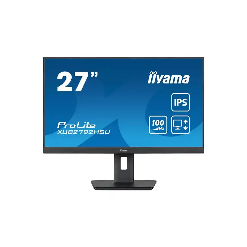 iiyama ProLite - Écran LED - 27" - 1920 x 1080 Full HD (1080p) @ 100 Hz - IPS - 250 cd - m² - 13... (XUB2792HSU-B6)_1